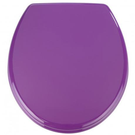 Wenko Prima MDF Toilet Seat - Purple - 152285100 at Victorian Plumbing UK