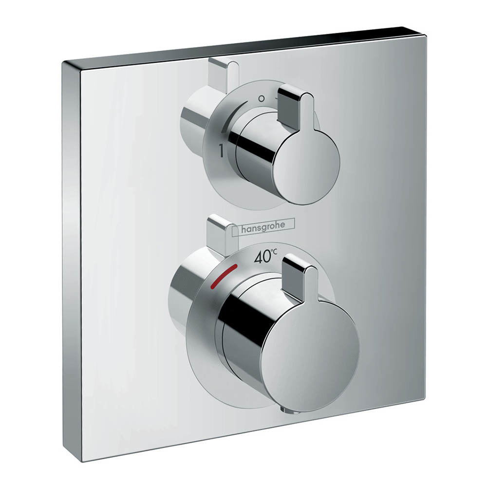 hansgrohe Ecostat Square Thermostat 2 Function Concealed Finish Set