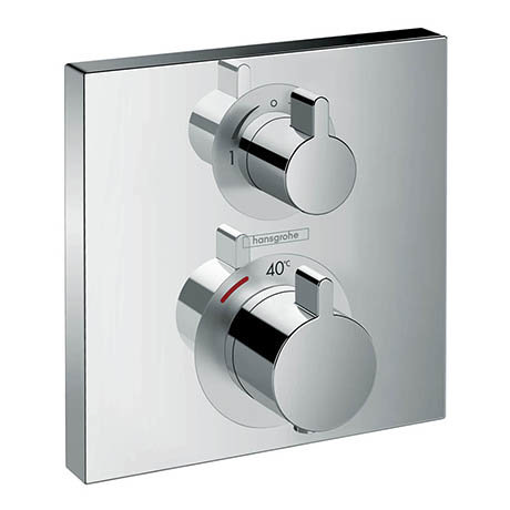 Hansgrohe Ecostat Square Thermostat 2 Function Concealed Finish Set - 15714000