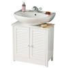 White Wood Double Shutter Door Under Sink Cabinet - 1600903 profile small image view 1 