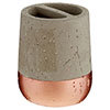 Neptune Toothbrush Holder - Concrete & Copper profile small image view 1 