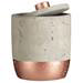 Neptune 400ml Cotton Jar with Lid - Concrete & Copper profile small image view 2 