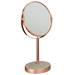 Neptune Round Swivel Bathroom Mirror - Concrete & Copper profile small image view 2 