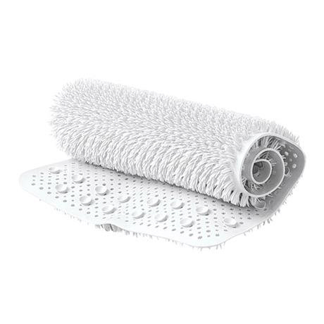 White Rubber Bath Mat W Soft Bristles 640 X 370mm 1605029 At