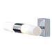 Searchlight IP44 Lima Chrome 2 Light Wall Bracket with White Glass LED - 1609CC-LED profile small image view 2 