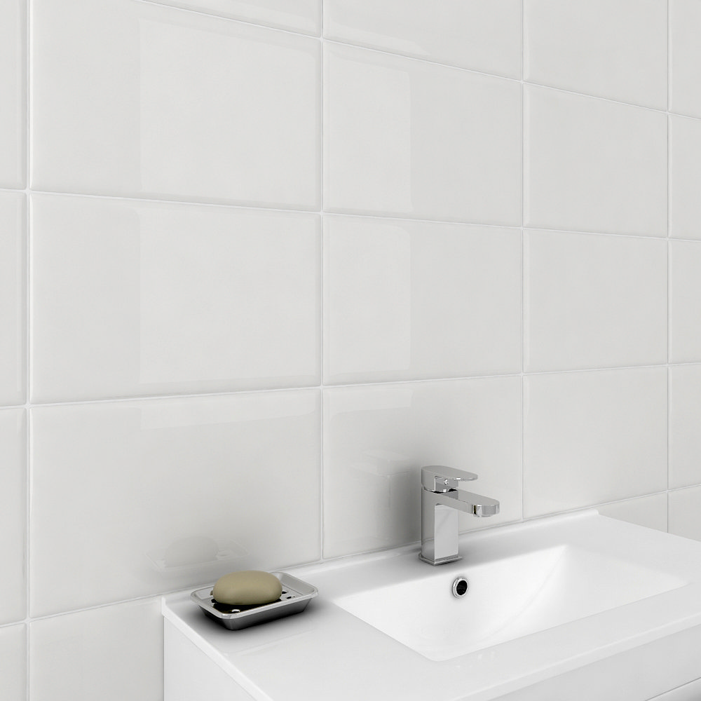 17 Bright Gloss White Wall Tiles | Online At Victorian Plumbing.co.uk