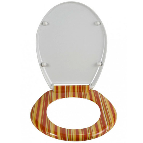 Wenko Orange Stripes Duroplast Toilet Seat 17423100 at Victorian