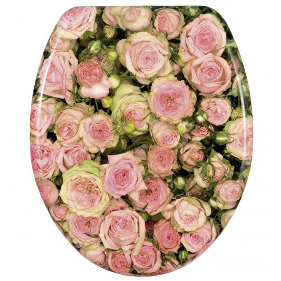 Wenko Roses Mdf Toilet Seat - 17628100 At Victorian Plumbing Uk