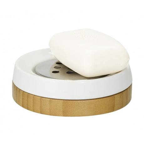 Wenko Bamboo Ceramic Soap Dish - 17677100