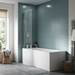 Cruze P Shaped Shower Bath - 1700mm with Screen + Panel profile small image view 2 