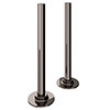 180mm Black Nickel Plated Brass Tubes + Plates for Radiator Valves profile small image view 1 