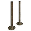 180mm Old English Brass Tubes + Plates for Radiator Valves profile small image view 1 