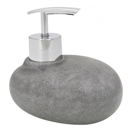 Wenko Pebble Stone Grey Soap Dispenser - 18176100