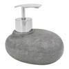 Wenko Pebble Stone Grey Soap Dispenser - 18176100 profile small image view 1 