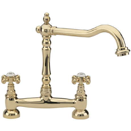 Tre Mercati - French Classic Mono Bridge Sink Mixer - Polished Brass ...