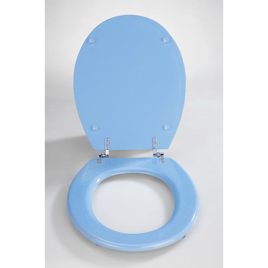Wenko Topic Handmade Polyresin Toilet Seat Blue 18927100 at