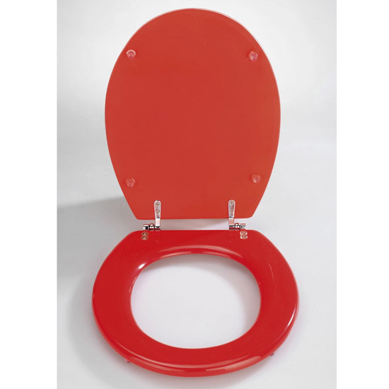 Wenko Topic Handmade Polyresin Toilet Seat Red 18929100 at