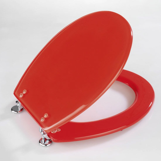 Wenko Topic Handmade Polyresin Toilet Seat Red 18929100 at