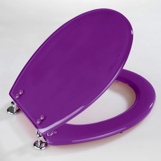 Wenko Topic Handmade Polyresin Toilet Seat Purple 18930100 at