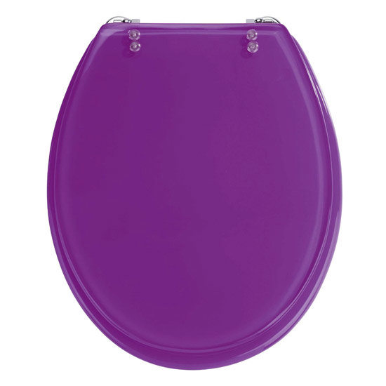 Wenko Topic Handmade Polyresin Toilet Seat Purple 18930100 at