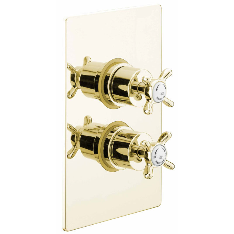 Bristan 1901 Concealed Dual Control Thermostatic Shower Valve Gold NTSHCVOG at Victorian