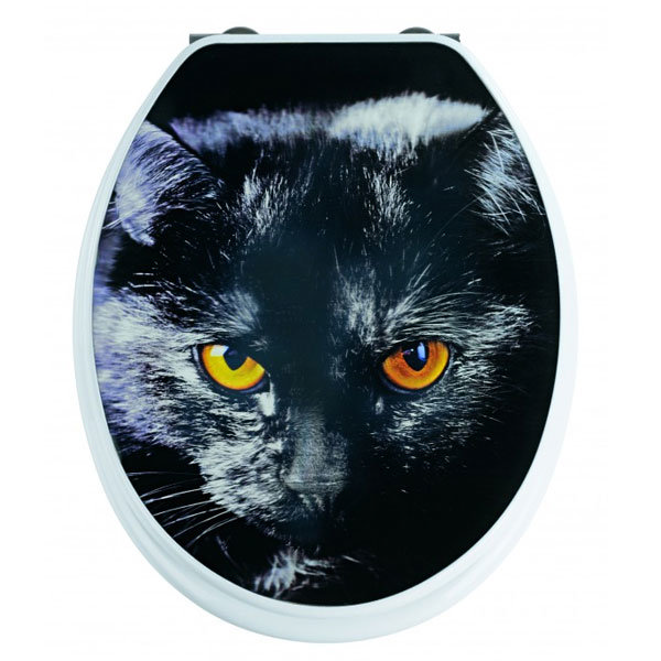Wenko Cat 3D Design MDF Toilet Seat 19688100 at Victorian Plumbing UK