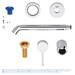 Grohe Essence Wall Mounted 2 Hole Basin Mixer L-Size - Chrome - 19967001 profile small image view 5 