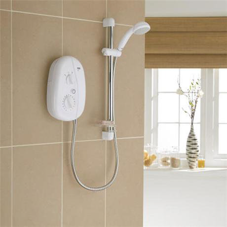 Mira - Vie Electric Shower - White & Chrome - Available in 8.5 or 10 ...