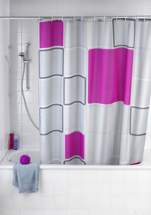 Wenko Abstract Polyester Shower Curtain 1800 x 2000mm 20056100 at