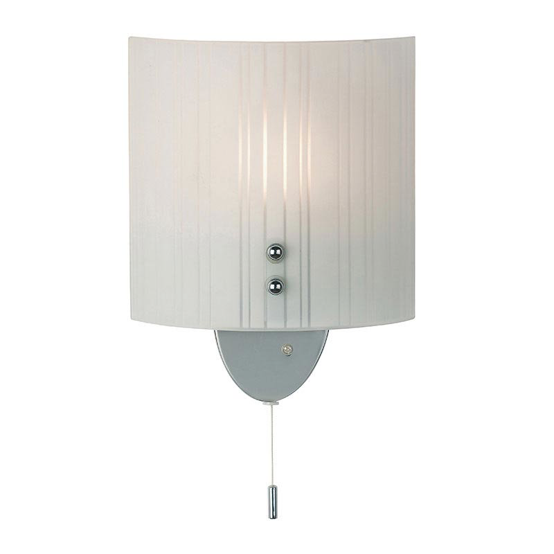 Endon Form Square Curved Glass Wall Light Fitting with Streak Effect