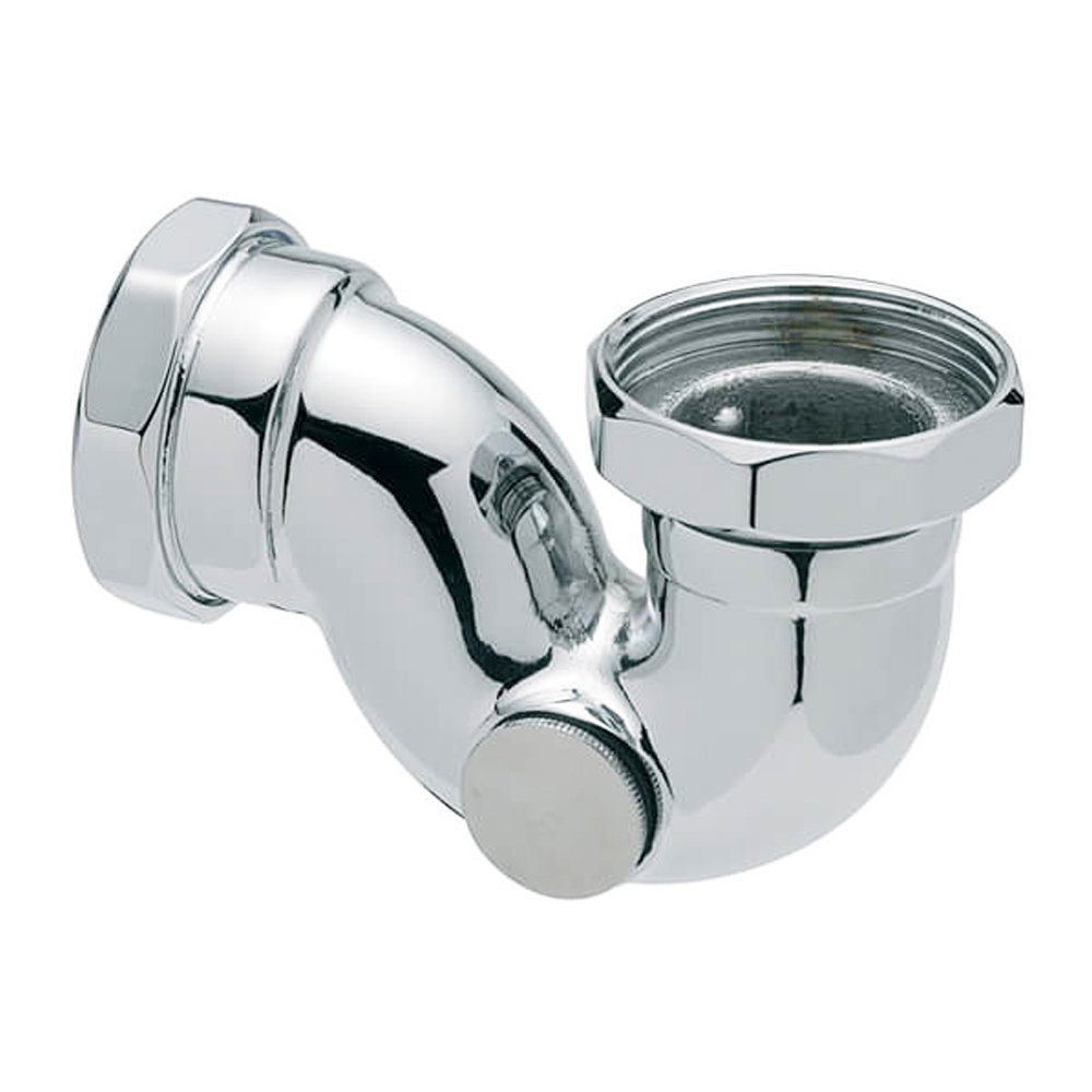 Exposed Bath Trap Low Level - Chrome - 201911 at Victorian Plumbing UK