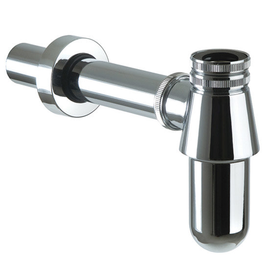 Brass Bottle Trap with 300mm Outlet Pipe - Chrome - 202166