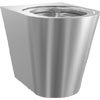 Franke Campus HDTX597B Stainless Steel Floor Standing WC Pan + Black Toilet Seat profile small image view 1 