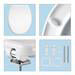 Bemis Venezia Soft Close Toilet Seat with Adjustable Chrome Hinges - 2082CLT000 profile small image view 3 