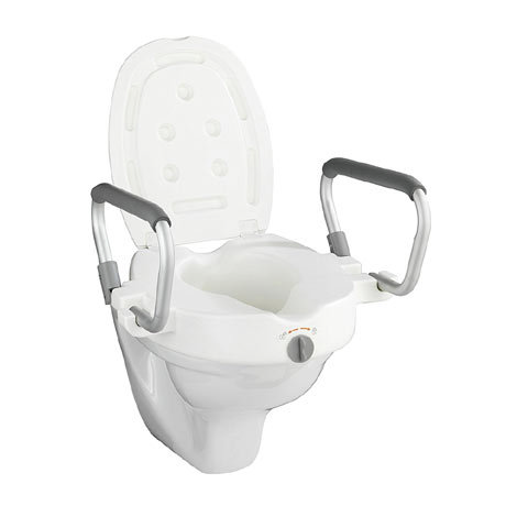 Wenko Raised Toilet Seat with Secura Support - 20924100