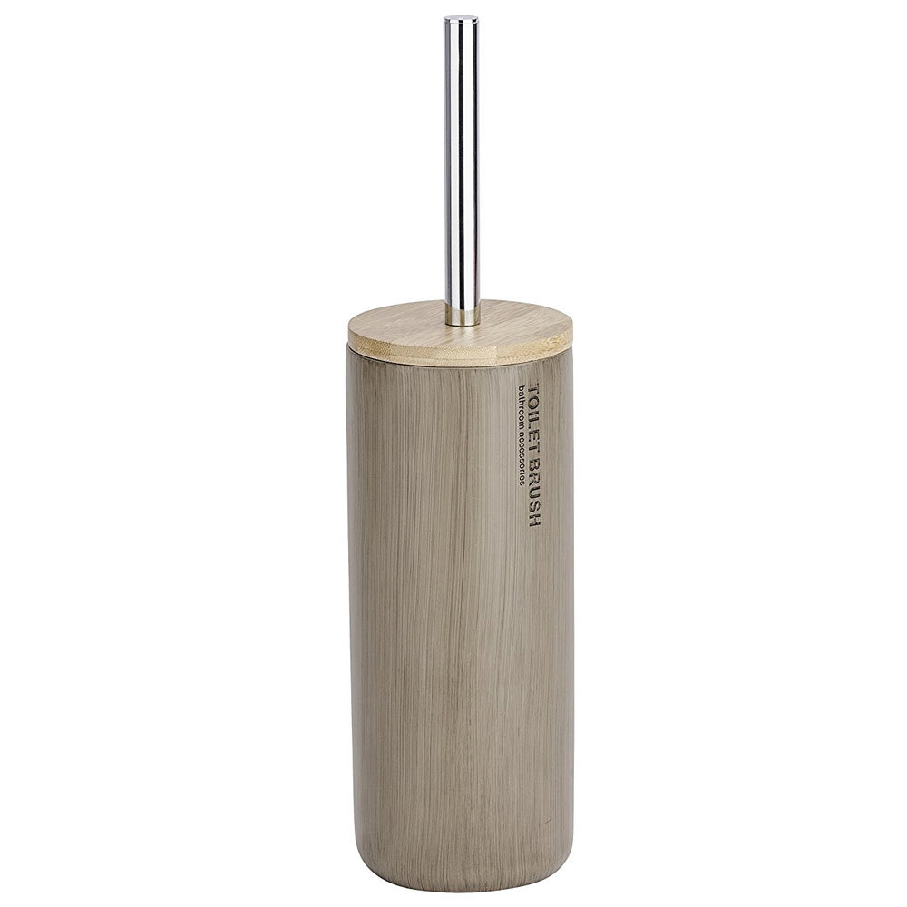 Wenko Palo Taupe Polyresin / Bamboo Toilet Brush