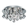 Searchlight IP44 Hanna 4 Light Crystal Ceiling Flush Fitting with Clear Pyramid Crystal Drops - 2204-4CC profile small image view 1 