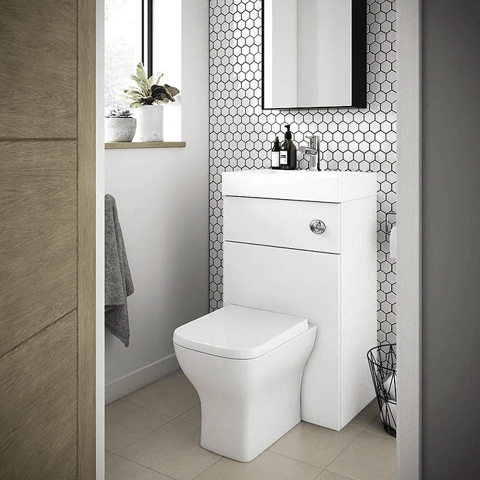 White toilet and sink combination unit