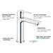 Grohe Lineare Basin Mixer 1/2" S-Size with Push-Open Waste Set - 23106001 profile small image view 3 