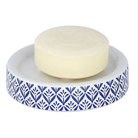 Wenko Lorca Blue Ceramic Soap Dish - 23206100