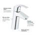 Grohe Eurosmart Mono Basin Mixer with Pop-up Waste - 23322001 profile small image view 4 