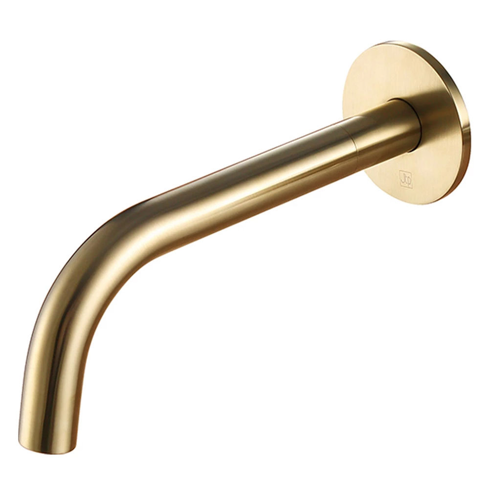 JTP Vos Brushed Brass 250mm Wall Mounted Bath/Basin Spout