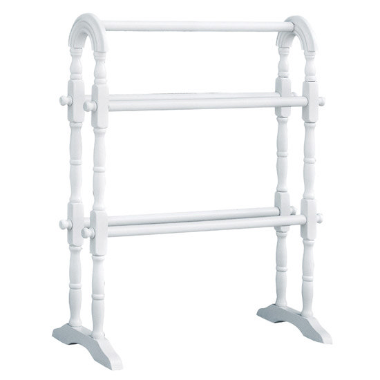 White Wood Towel Rail 2401002 at Victorian Plumbing UK