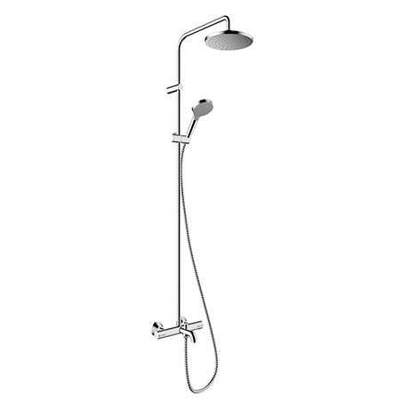 hansgrohe Vernis Blend EcoSmart Showerpipe 200 Thermostatic Bath Shower Mixer - Chrome - 26079000