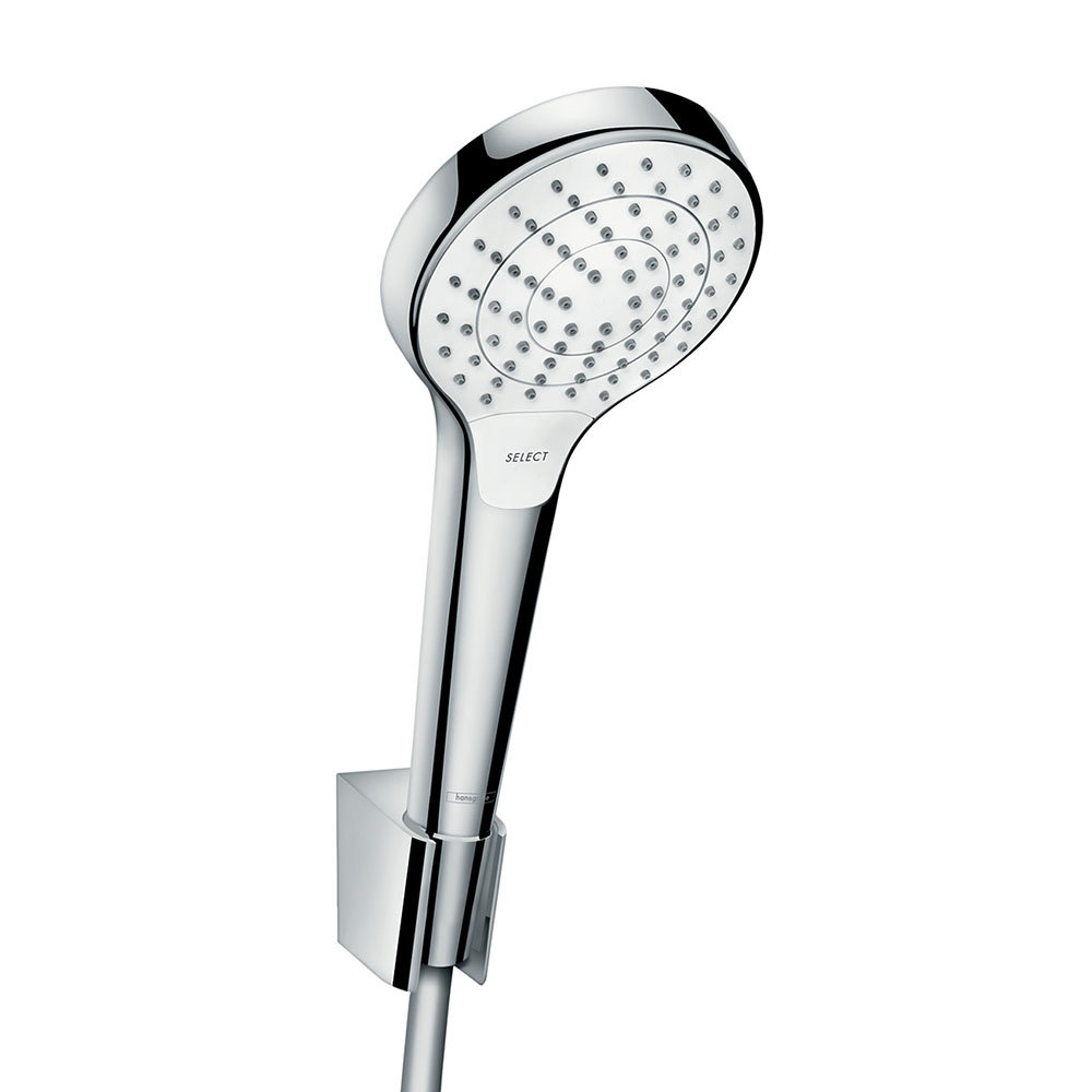 hansgrohe Croma Select S Vario 3 Spray Handshower with Holder & 1250mm Hose - 26421400
