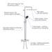 Grohe Vitalio Start 250 Cube Thermostatic Shower System - 26696000 profile small image view 2 