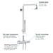 Grohe Rainshower System 210 Thermostatic Shower System - 27032001 profile small image view 5 