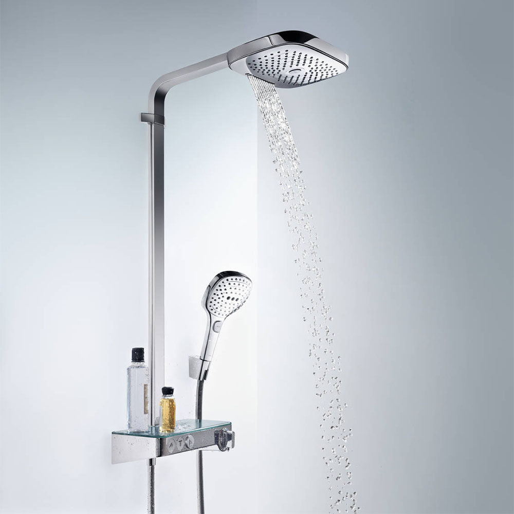 hansgrohe Raindance Select E Showerpipe 300 with ShowerTablet Select