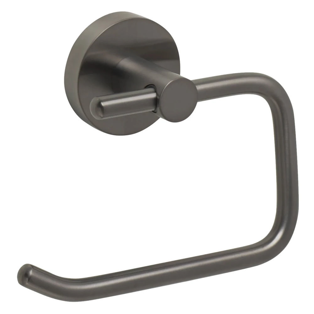 JTP Vos Brushed Black Toilet Roll Holder