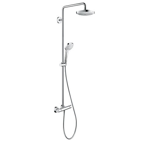 hansgrohe Croma Select E Showerpipe 180 Thermostatic Shower Mixer - 27256400